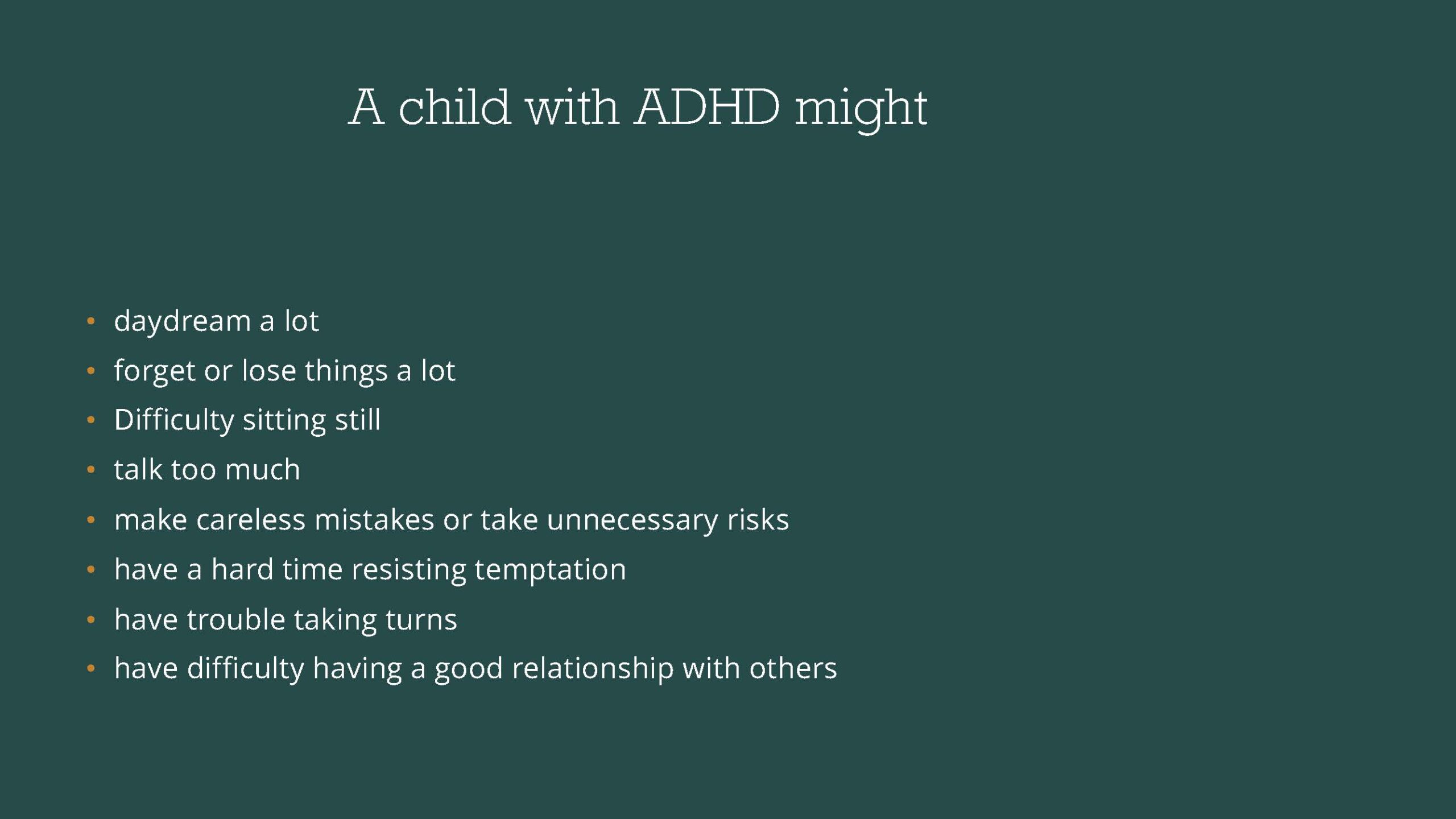 a child with adhd