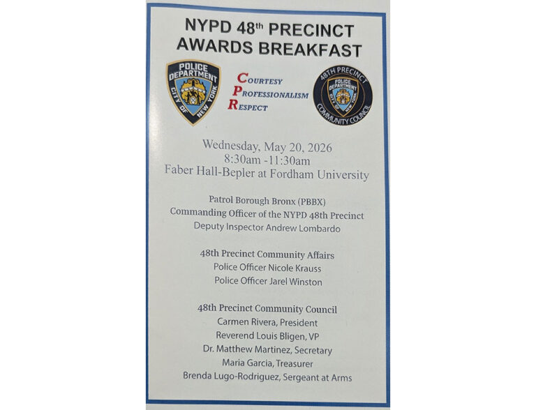 Flyer for the event listing date, time, location & honorees