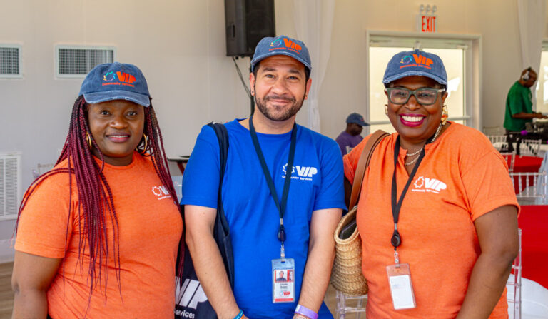 Staff pose for Staff Appreciation Day at VIP Community Services