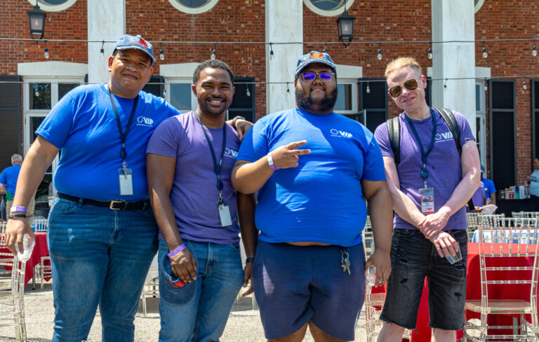 Staff pose for Staff Appreciation Day at VIP Community Services
