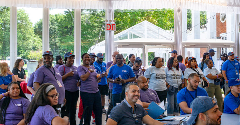 Staff mingle for Staff Appreciation Day at VIP Community Services