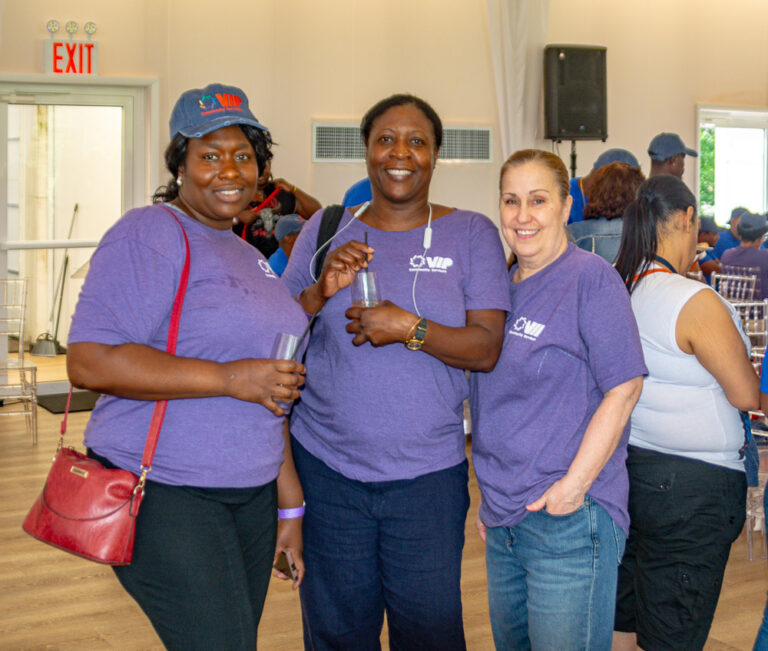 Staff pose for Staff Appreciation Day at VIP Community Services