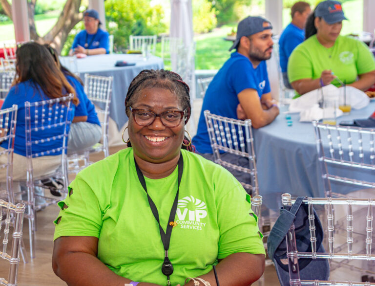 Staff pose for Staff Appreciation Day at VIP Community Services