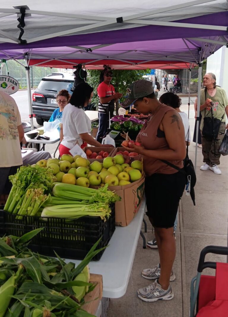 Produce giveaway at health fair