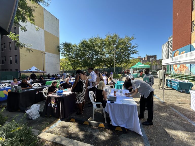 Crowd with tables at VIP's 2026 Job Fair.