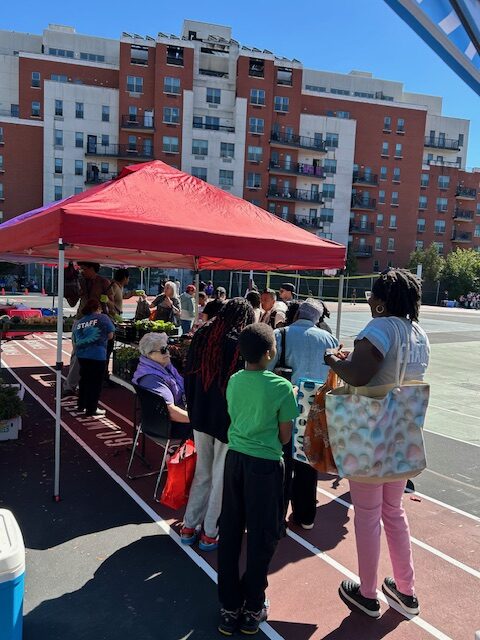 Attendees at the Fruit & Vegetable Distribution.
